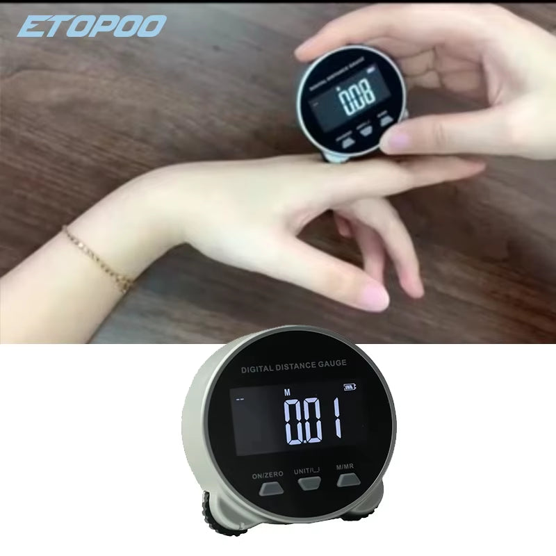 Electronic Ruler Digital Wheel Ruler Distance 199.99M LCD Display High Accuracy Handheld Length Measuring Tool Long Standby Rech