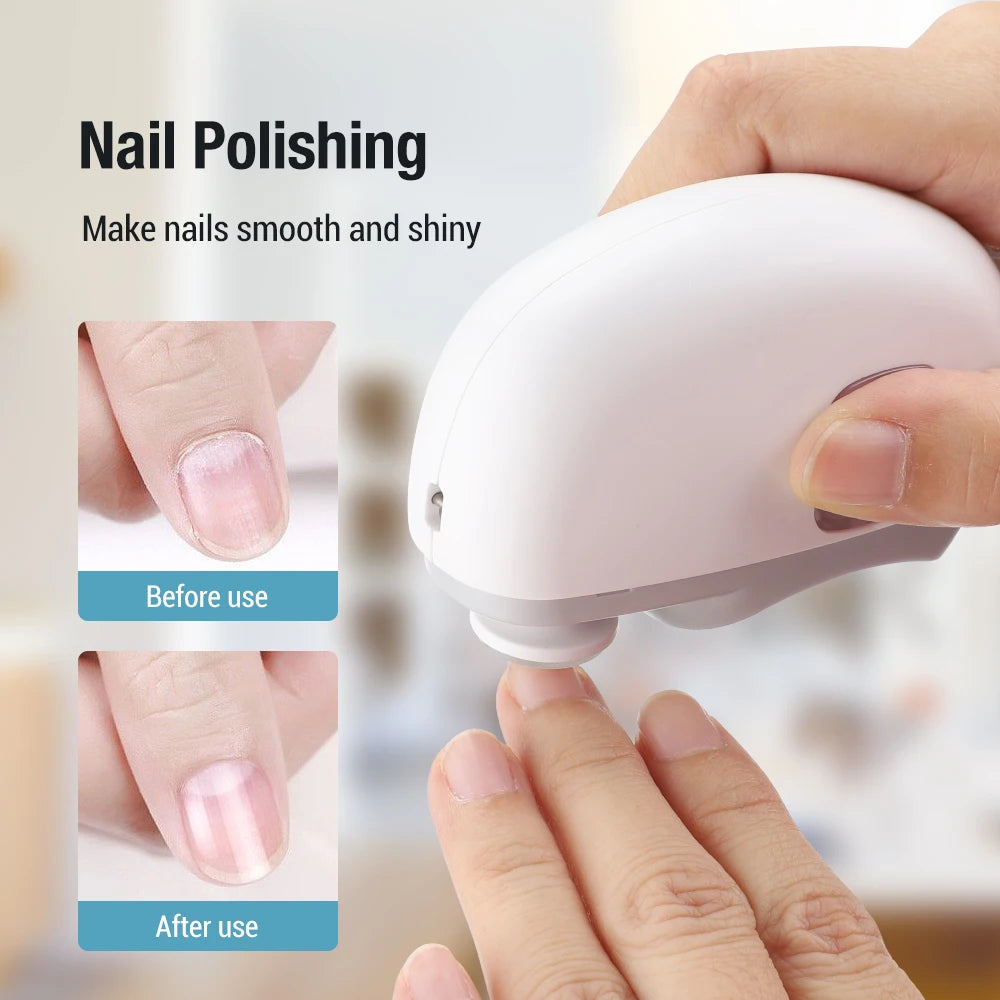 Electric Nail Clipper Safety Automatic Fingernail Clipper with Light Portable Polishing Nail Trimmer for Kids Adults Elderly