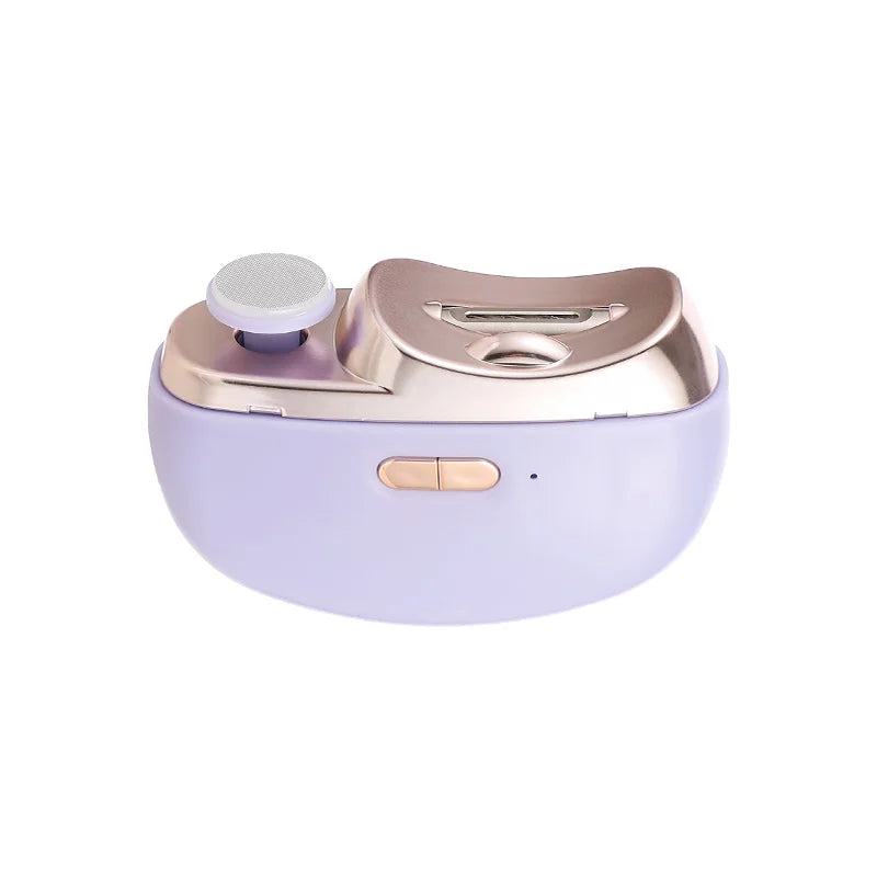 Electric Nail Clipper Safety Automatic Fingernail Clipper with Light Portable Polishing Nail Trimmer for Kids Adults Elderly