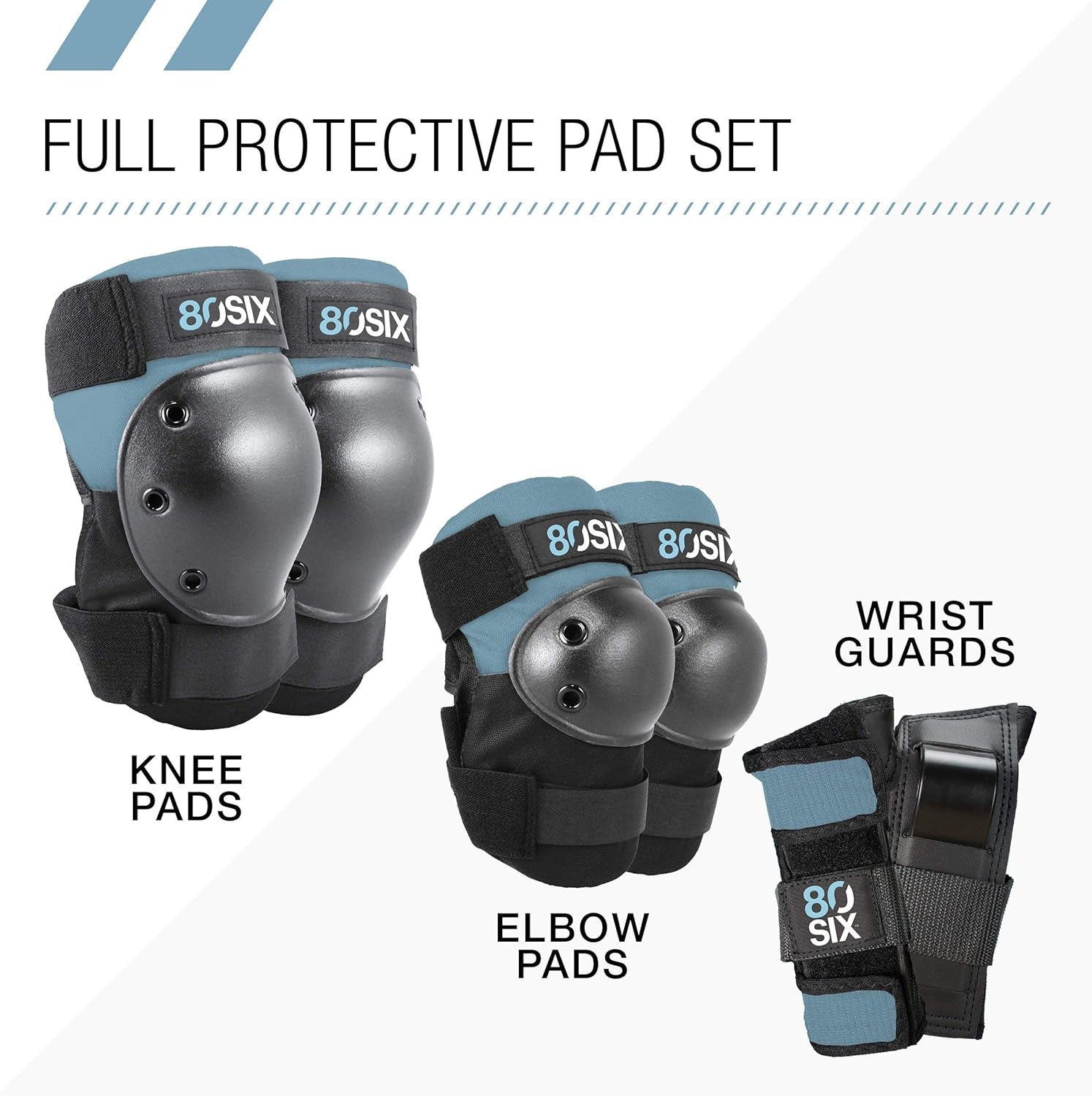 Kids Multi-Sport Pad Set with Wristguards, Elbow Pads, and Knee Pads, Designed by Industry Leading Brand