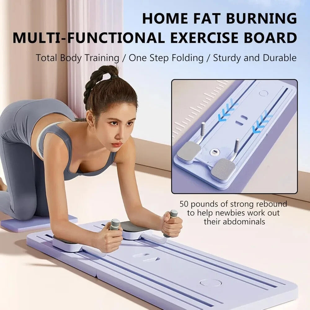 5-in-1 Ab Workout Board – Foldable Full-Body Core Trainer with Resistance Bands & Knee Pad