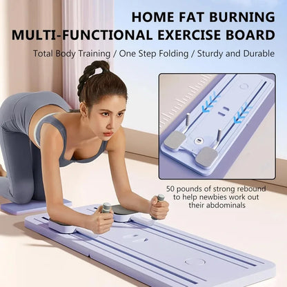 5-in-1 Ab Workout Board – Foldable Full-Body Core Trainer with Resistance Bands & Knee Pad