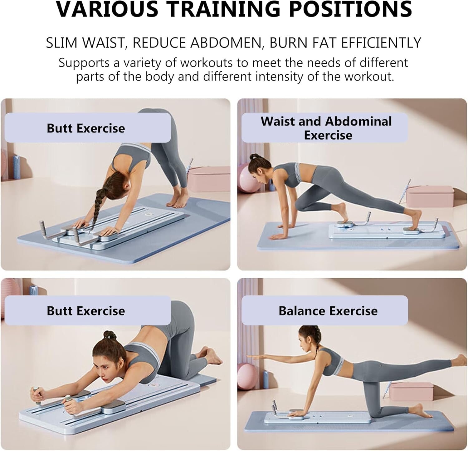 5-in-1 Ab Workout Board – Foldable Full-Body Core Trainer with Resistance Bands & Knee Pad