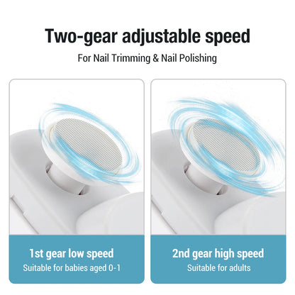 Electric Nail Clipper Safety Automatic Fingernail Clipper with Light Portable Polishing Nail Trimmer for Kids Adults Elderly