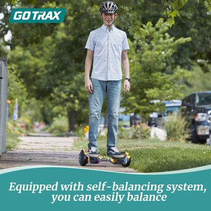 GOTRAX Edge 6.5" Hoverboard – Self-Balancing Electric Scooter for Kids & Adults with LED Lights, UL2272 Certified – Max Speed 6.2mph, 3.1 Mile Range