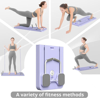 5-in-1 Ab Workout Board – Foldable Full-Body Core Trainer with Resistance Bands & Knee Pad