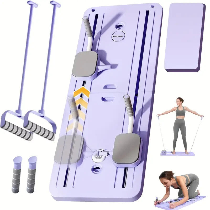 5-in-1 Ab Workout Board – Foldable Full-Body Core Trainer with Resistance Bands & Knee Pad